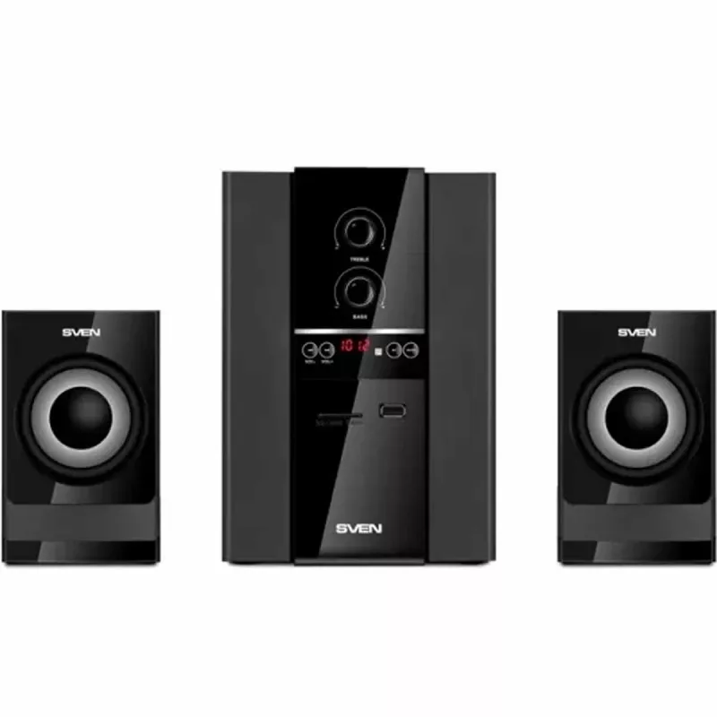Колонка SVEN "MS-1821" Bluetooth, FM, USB/SD, Display, RC, Black, 44w / 20w + 2x12w / 2.1
