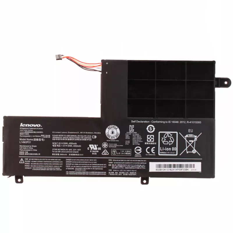 Батарея для ноутбука LENOVO Yoga 500 500-15IBD 500-15ISK 500-14ISK 500-14IBD Ideapad U41-70 310S-14ISK 300S-14ISK S41-70 S41-70AM-IFI 500S 500S-14ISK 510S-14ISK 520S-14IKB 7.4V 30Wh
