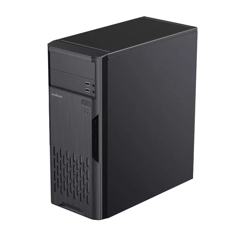 Carcasa SOHOO 500W  2810BK, , 2xUSB 2.0, Black-Grey, ATX-500W-12cm. MB Support: ATX/Micro ATX/Mini-ITXDriver b