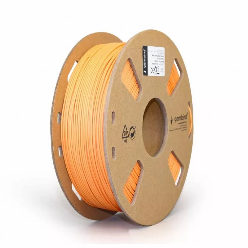 Filament GEMBIRD PLA 1.75 MM, MATTE ORANGE FILAMENT, 1 KG,  3DP-PLA-01-MTO