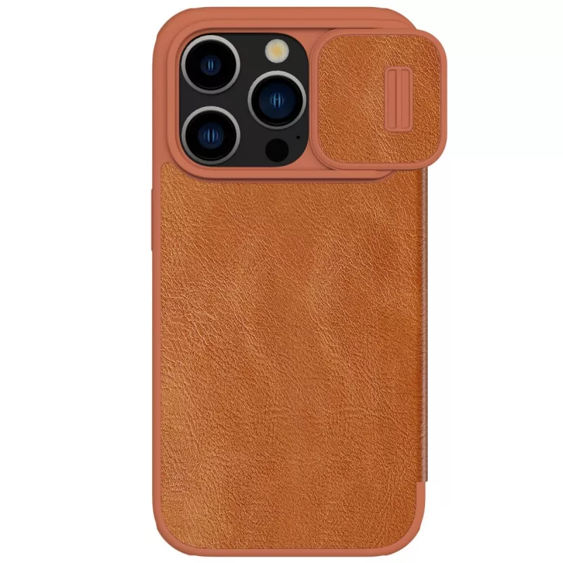 Husa Nillkin IPHONE 15 PRO, QIN PRO BROWN