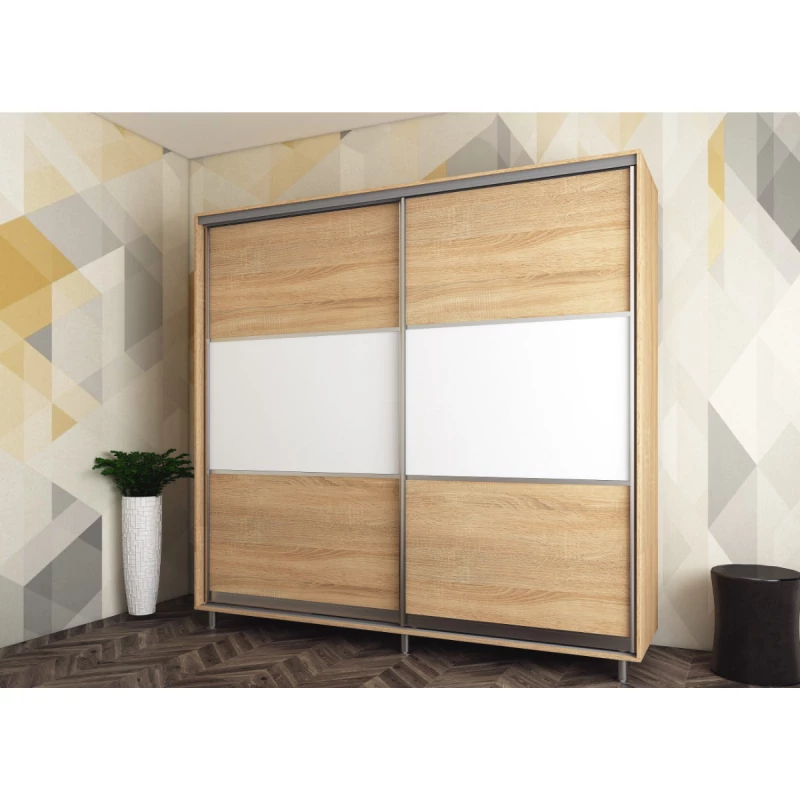 Dulap cu usi glisante MOBILDOR ARON K 2000X600X2200, Wenge