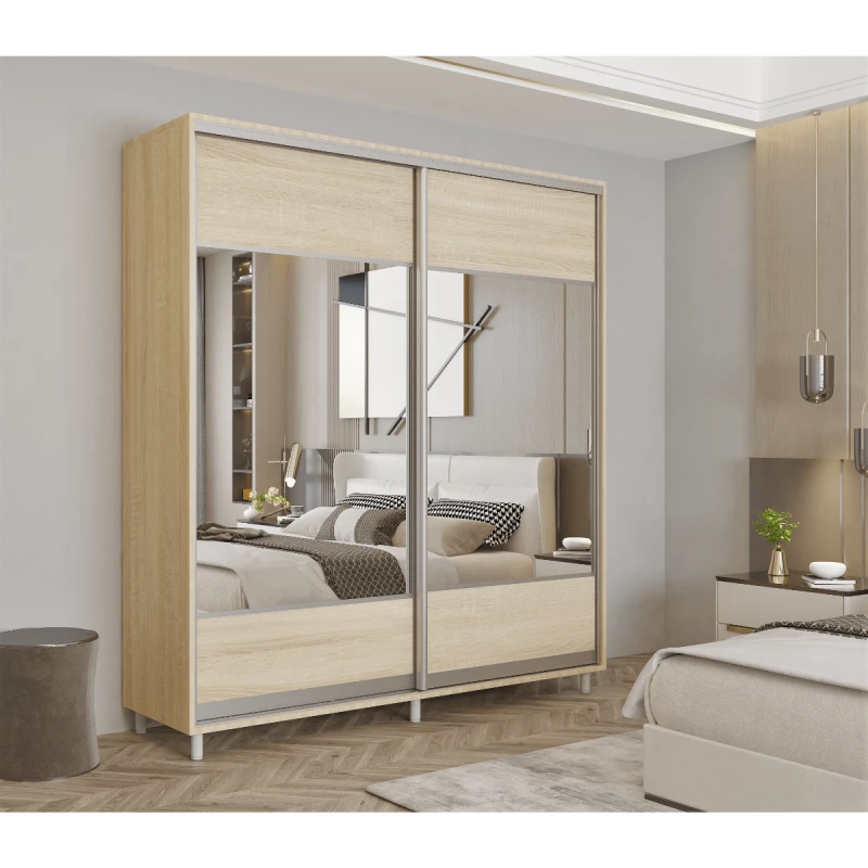 Dulap cu usi glisante MOBILDOR ARON K1 2000X600X2200, Stejar Sonoma