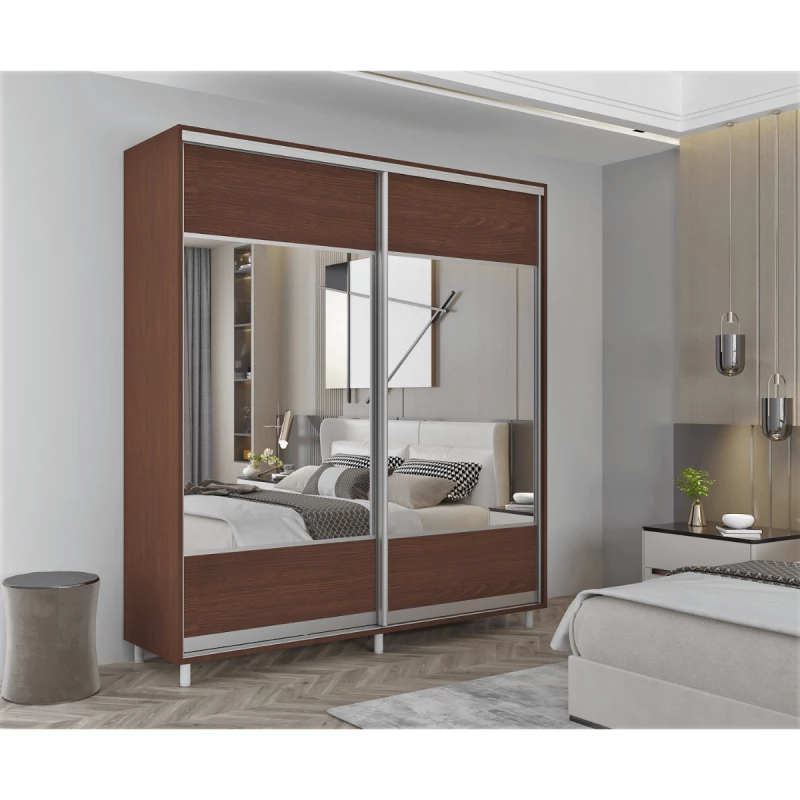 Dulap cu usi glisante MOBILDOR ARON K1 1500X600X2200, Wenge