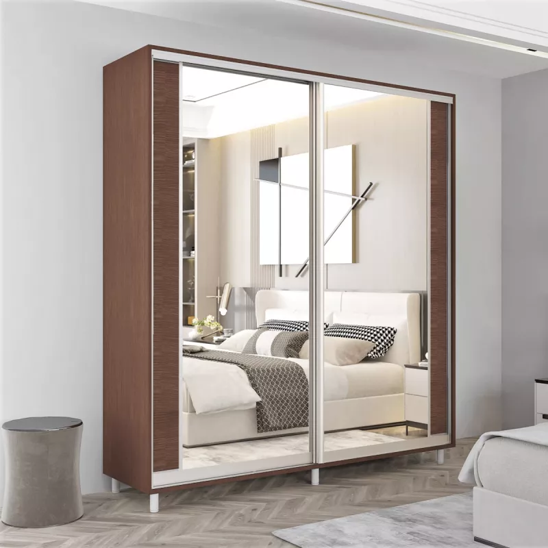 Dulap cu usi glisante MOBILDOR ARON K2 1700X600X2200, Wenge