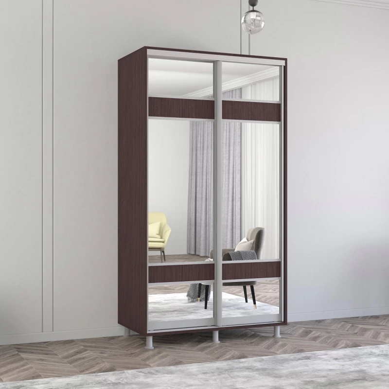 Dulap cu usi glisante MOBILDOR ARON P - UȘI K3 110/60/220, Wenge