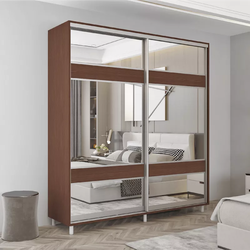 Dulap cu usi glisante MOBILDOR ARON P - UȘI K3 190X60X220, Wenge