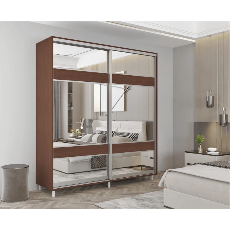 Dulap cu usi glisante MOBILDOR ARON K3 2000X600X2200, Wenge