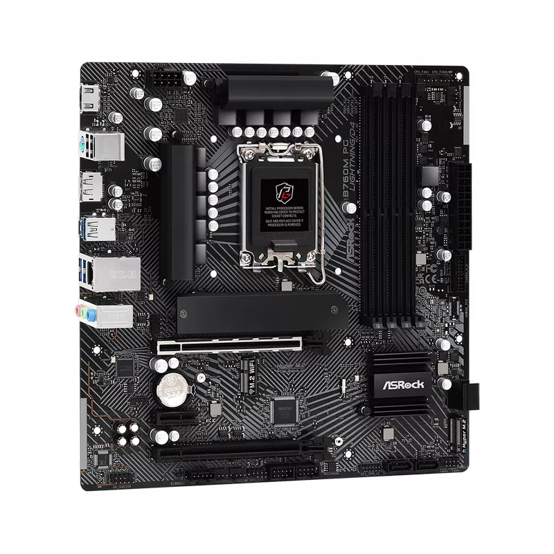 Материнская плата ASROCK MB S1700 B760M PG LIGHTNING/D4 mATX