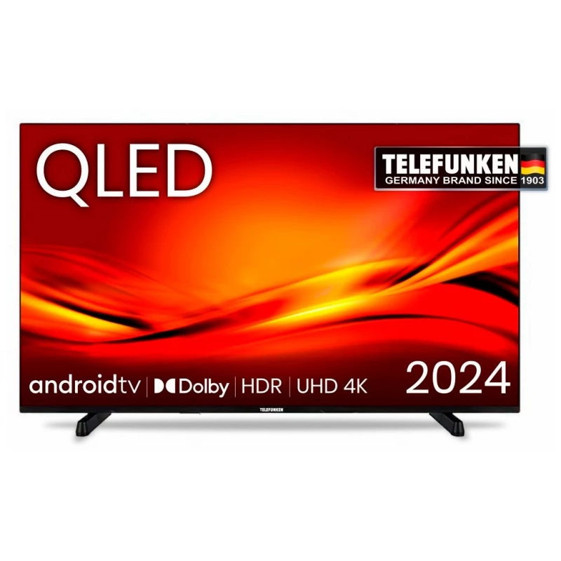 Телевизор Telefunken 50QUA9040M, 50", QLED, 3840x2160, Чёрный, UHD-QLED DVB-T/T2/C/S2/CI+ Licenced Google TV