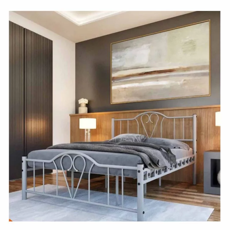 Кровать MP Orkide, Серый, 120x200