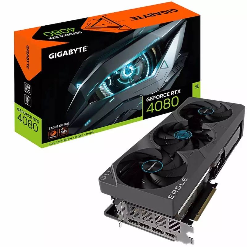 Placa video GIGABYTE RTX4080 16GB GDDR6X Eagle OC (GV-N4080EAGLE OC-16GD)