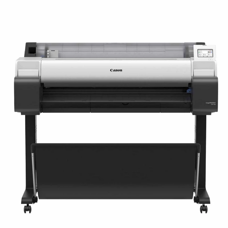 Plotter CANON PLOTTER IMAGEPROGRAF TM-340, Printer Type: 5 Colours, 36", 4.3” operational panelPrint Technology: Canon Bubblejet on Demand 6 colours integrated type (6 chips per print head x 1 print head)Print Resolution: 2,400 x 1,200 dpiNumber of Nozzles