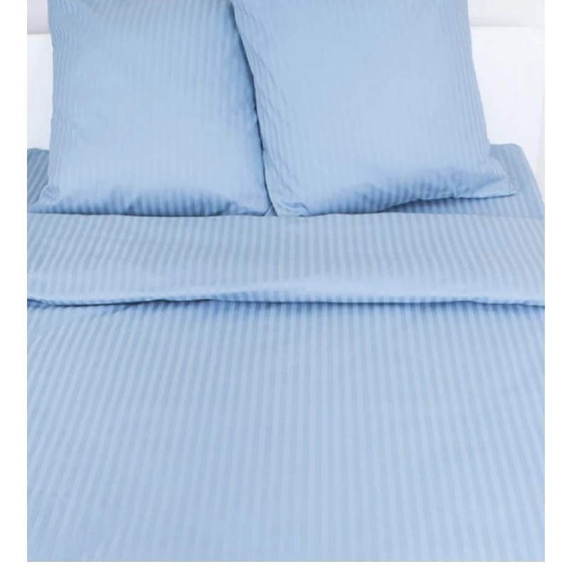 Lenjerie de pat REMAX (CERCEAF PILOTA, CEARCEAF PENTRU PAT + 2 FETE DE PERNA), 1 persoana, Straipsatin, Albastru deschis