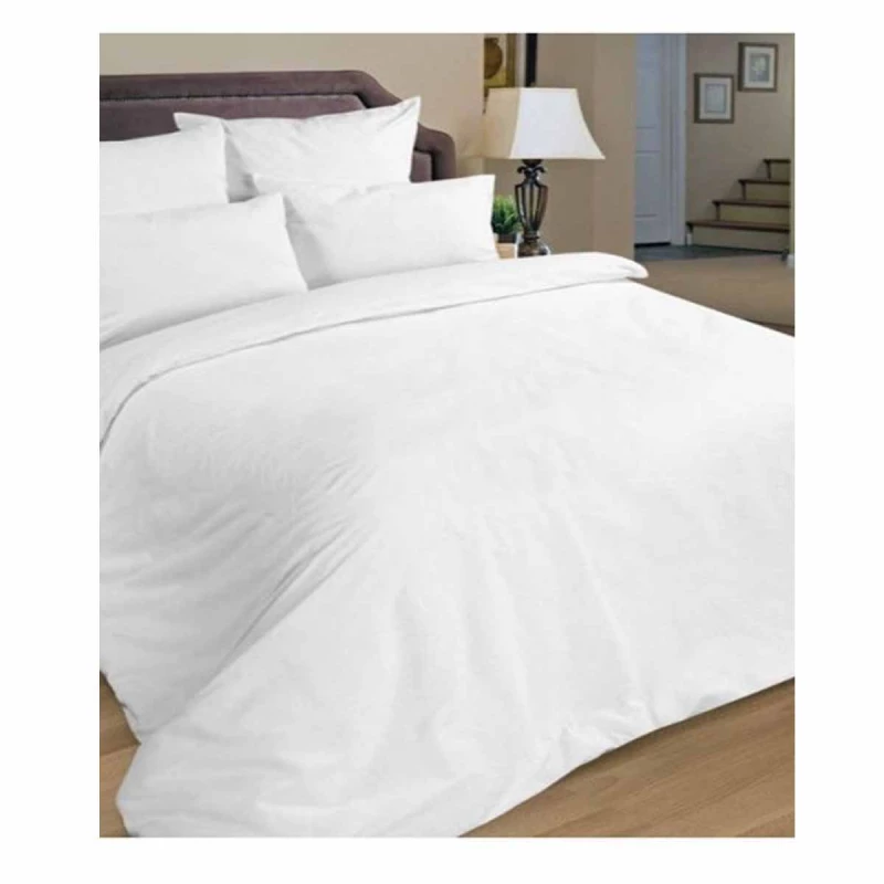 Lenjerie de pat REMAX CUVERTURĂ DE PLAPUMĂ, CEARȘAF + 2 FEȚE DE PERNĂ, 1 Persoana, Satin, Alb