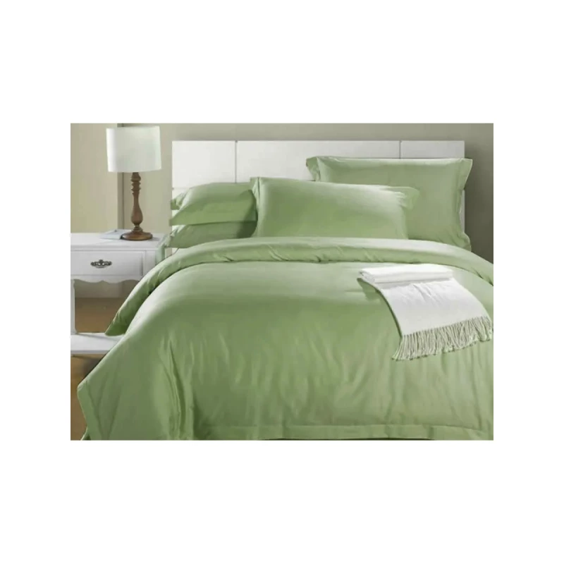 Lenjerie de pat REMAX CEARSAF DE PLAPUMA, CEARSAF DE PAT + 2 FETE DE PERNA, 2 persoane, Satin, Menta