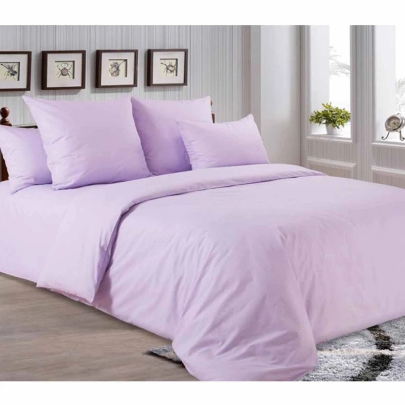 Lenjerie de pat REMAX CUVERTURĂ DE PLAPUMĂ, CEARCEAF + 2 FEȚE DE PERNĂ, 2 Persoane, Satin, Liliac