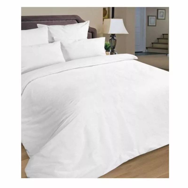 Lenjerie de pat REMAX CUVERTURĂ DE PLAPUMĂ, CEARCEAF + 2 FEȚE DE PERNĂ, 2 persoane, Satin, Alb