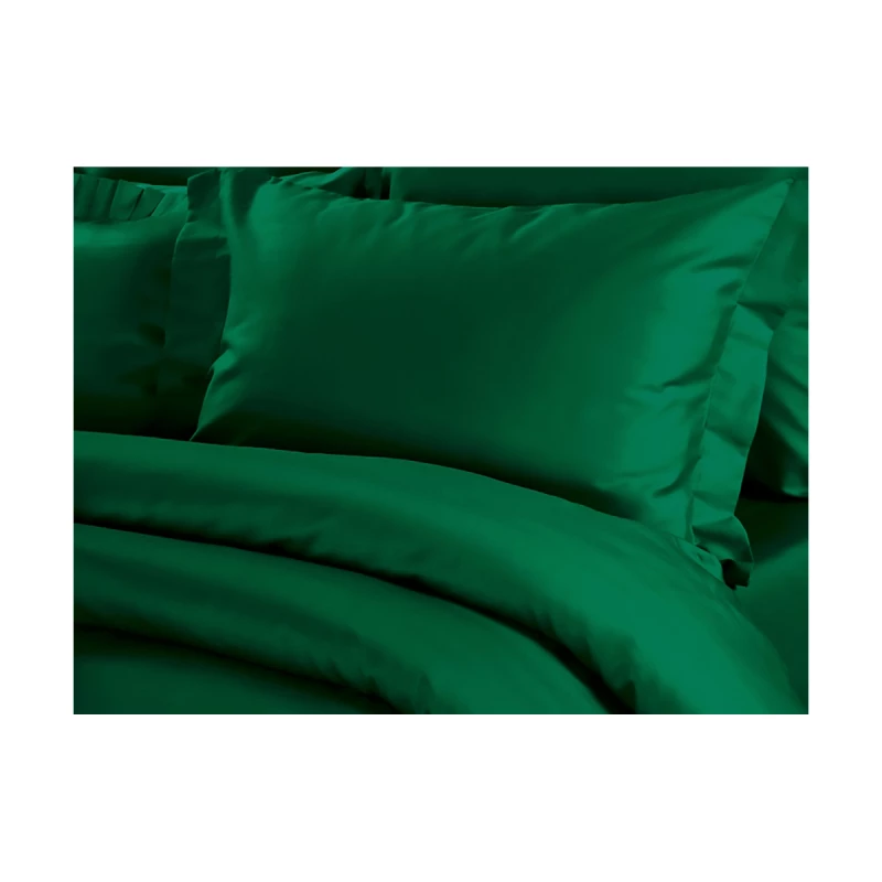 Lenjerie de pat REMAX CEARSAF DE PLAPUMA, CEARSAF DE PAT + 2 FETE DE PERNA, 2 persoane Euro, Satin, Verde