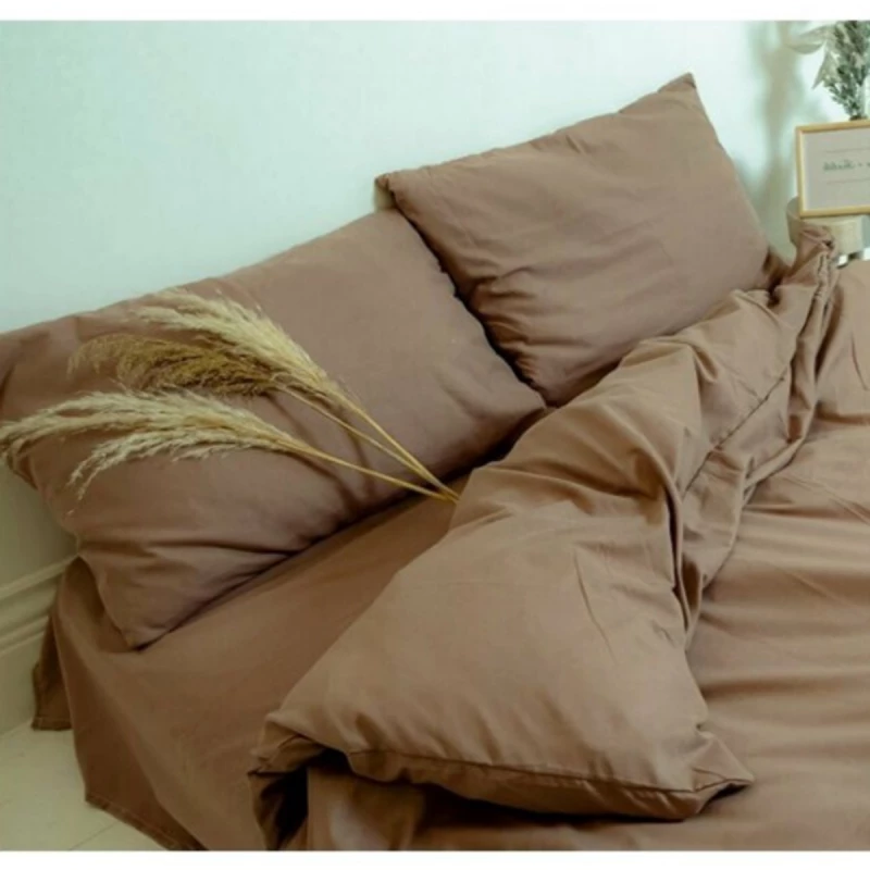 Lenjerie de pat REMAX SUPER EURO, 2 persoane Euro, Satin, Cappucino