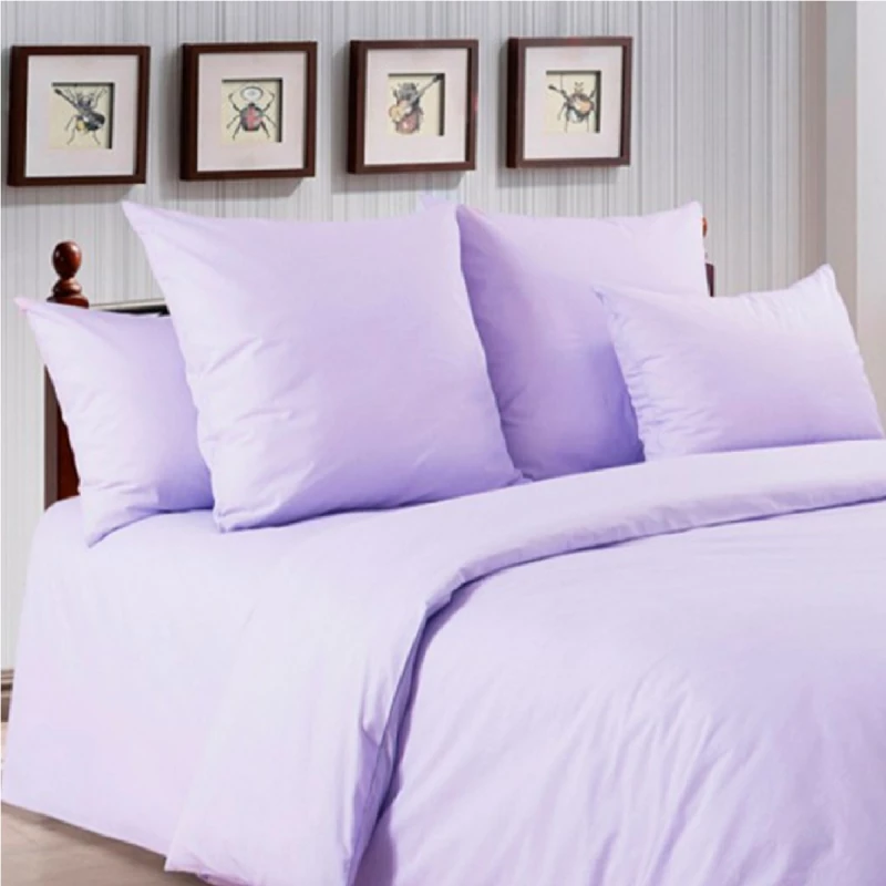 Lenjerie de pat REMAX SUPER EURO (CERCEAF PILOTA, CEARCEAF PENTRU PAT + 2 FETE DE PERNA), 2 persoane Euro, Satin, Lavanda