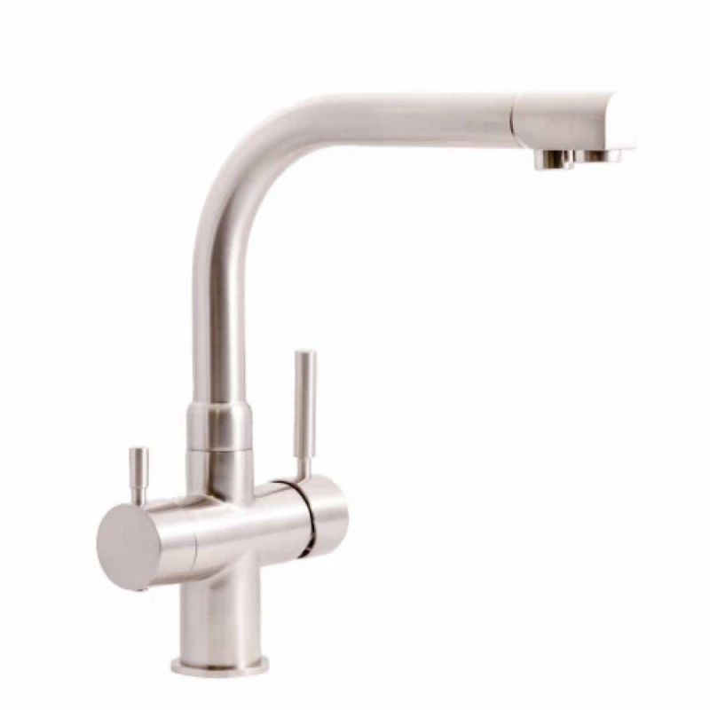 Baterie pentru chiuveta HOFF ROBINET COLOR 3-CANALE 3301 BN (INOX), Inox