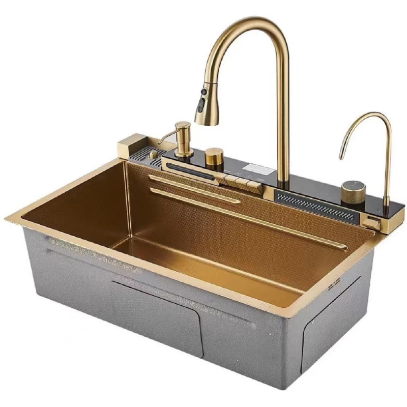 Chiuveta iSink
 MULTIFUNCȚIONALĂ, Auriu, 75x46