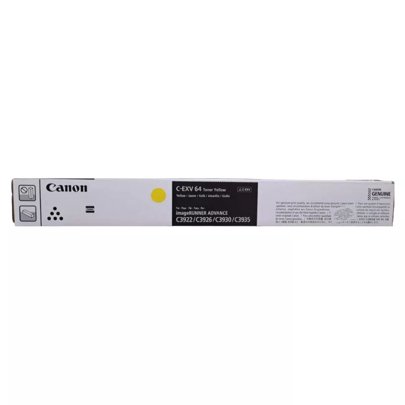 Cartus laser CANON C-EXV64 YELLOW, 25500 PAGES AT 5%, FOR IR ADV DX C3922I/ C3926I/ C3930I / C3935I