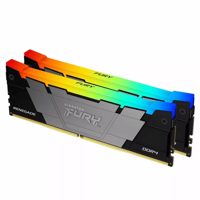RAM KINGSTON 64GB DDR4-3200MHZ FURY RENEGADE RGB (KIT OF 2X32GB) (KF432C16RB2AK2/64), CL16-19-19, 1.35VCAPACITATEA MEMORIEI (TOTAL): 64GB TIP MEMORIE: DDR4 SDRAM FRECVENȚĂ MEMORIE: 3200 MHZ VITEZA DE MEMORIE NOMINALĂ: PC4-25600 LATENȚĂ CAS: CL1