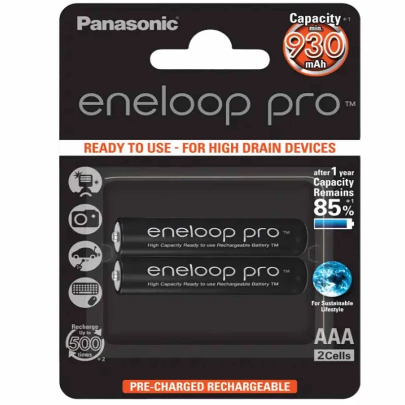 Acumulator PANASONIC AAA ENELOOP PRO 930MAH, BLISTER*2, BK-4HCDE/2CP