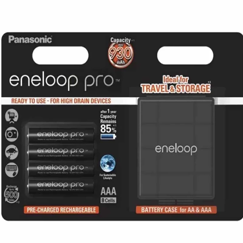 Acumulator PANASONIC AAA ENELOOP PRO 930MAH, BLISTER*4 WITH BATTERYBOX, BK-4HCDEC4CP