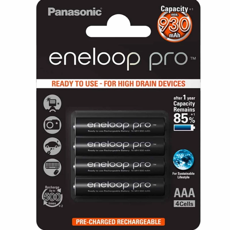 Acumulator PANASONIC AAA ENELOOP PRO 930MAH, BLISTER*4, BK-4HCDE/4CP