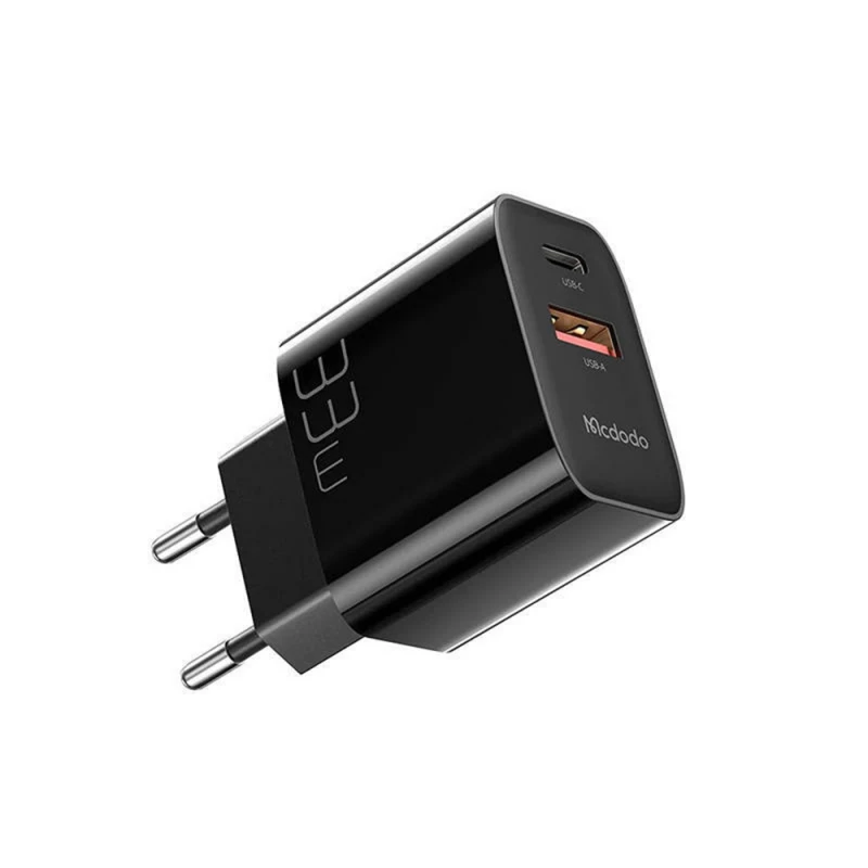 Incarcator MCDODO
 WALL CHARGER 1XUSB 1XTYPE-C WITH CABLE TYPE-C TOTYPE-C 33W, BLACK