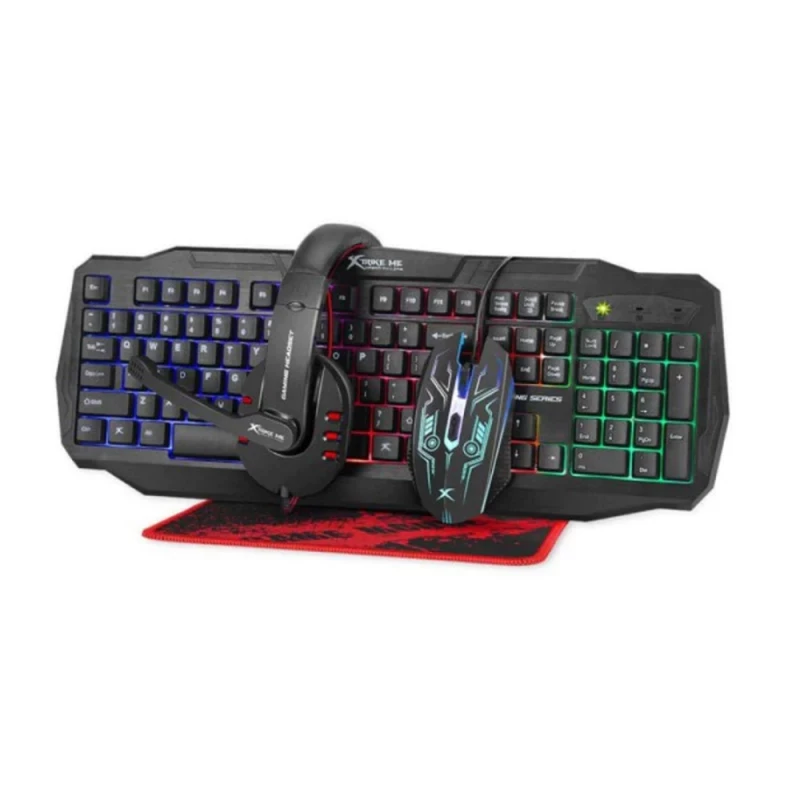 Комплект (клавиатура+мышь) Xtrike ME COMBO KEYBOARD+MOUSE+MOUSEPAD+HEADSET CMX-410 GAMING KIT RGB