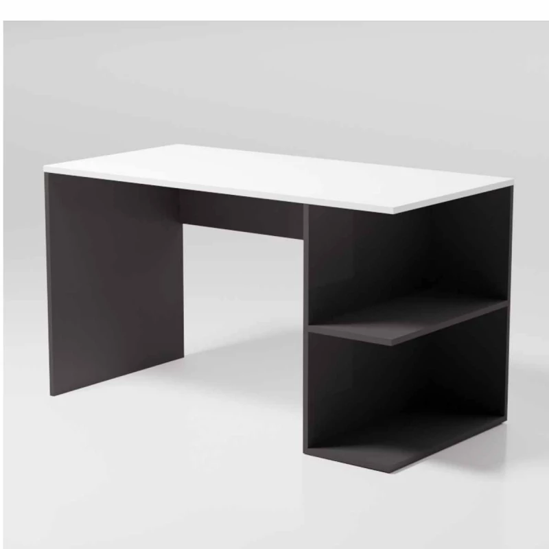 Masa de calculator SP 10104, Alb, Negru, 120x65x75