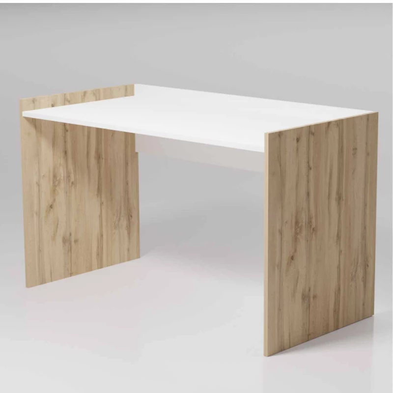 Компьютерный стол SP 10503, Белый, Темный дуб, 110x65x75