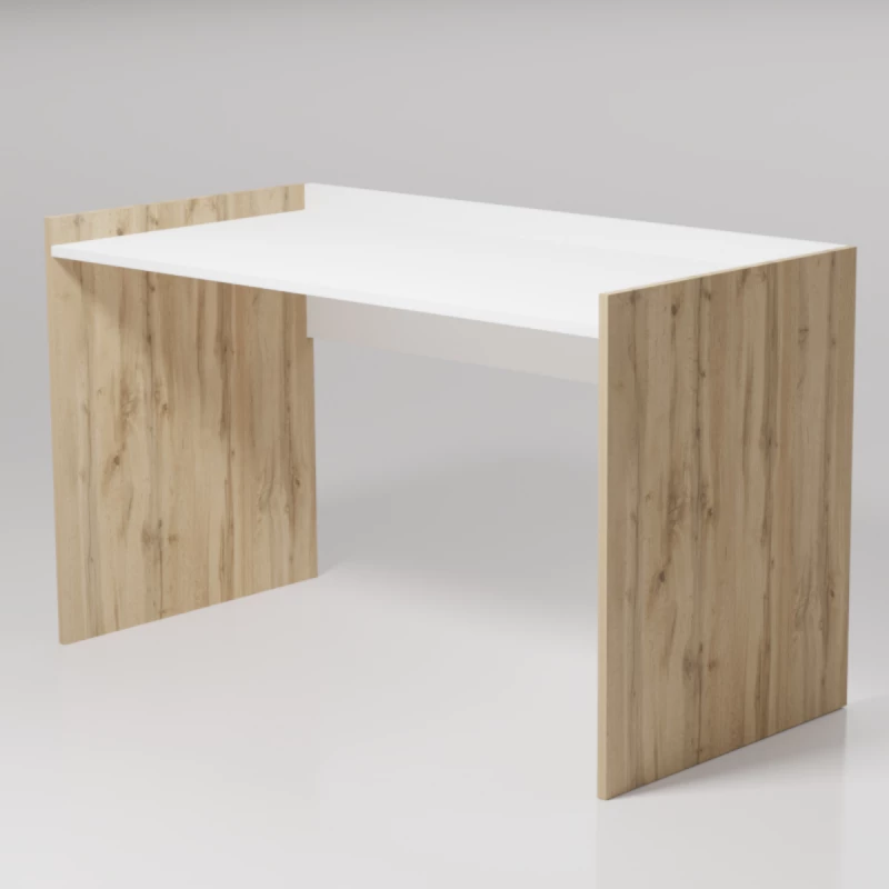 Masa de calculator SP 10603, Alb, Stejar deschis, 120x65x75