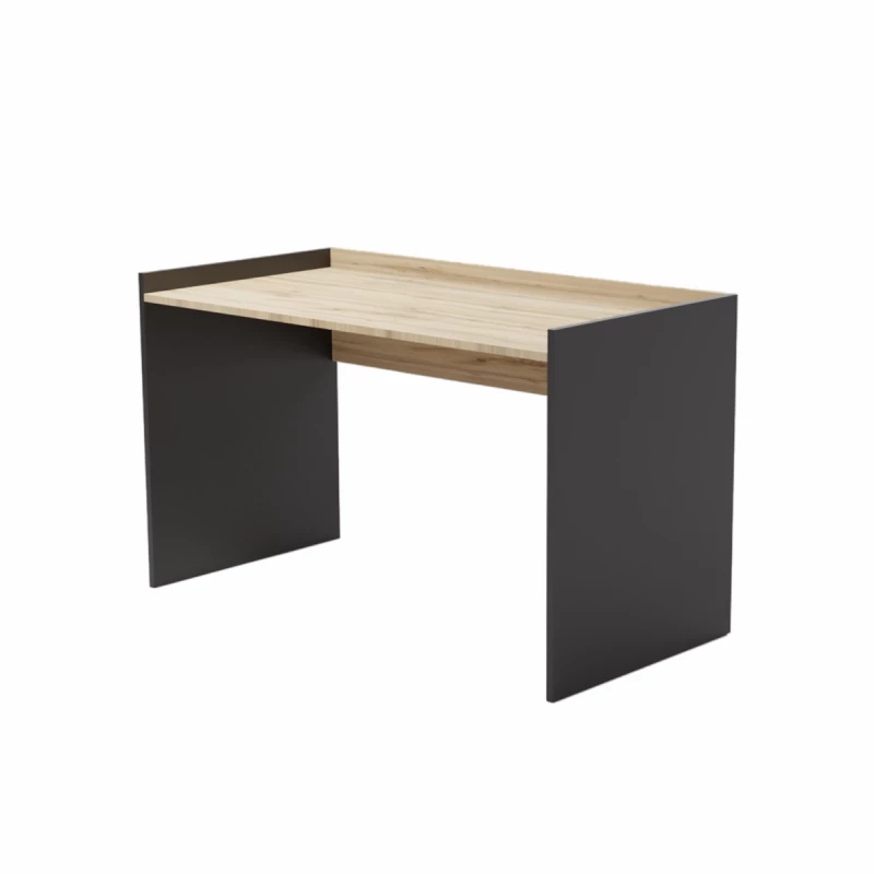 Masa de calculator SP 10808, Stejar inchis, Negru, 140x75x65