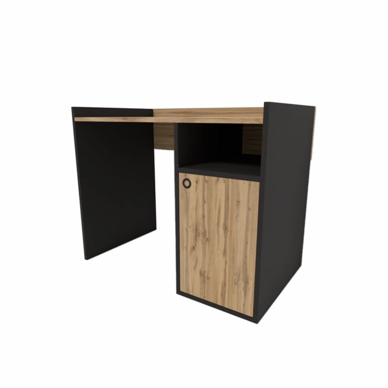 Masa de calculator SP CLASSIC 10907, Negru, Stejar inchis, 100x75x60