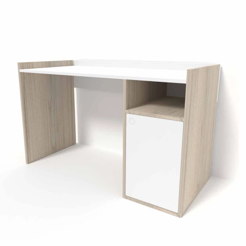 Компьютерный стол SP 10919, Белый, Светлый дуб, 120x60x75