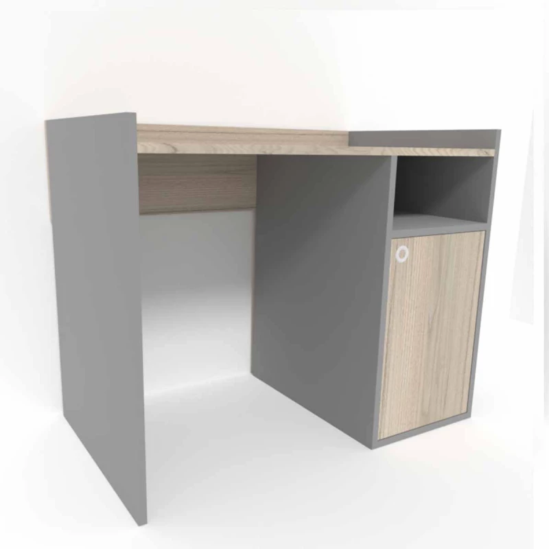Компьютерный стол SP 10930, Графит, Светлый дуб, 130x60x75