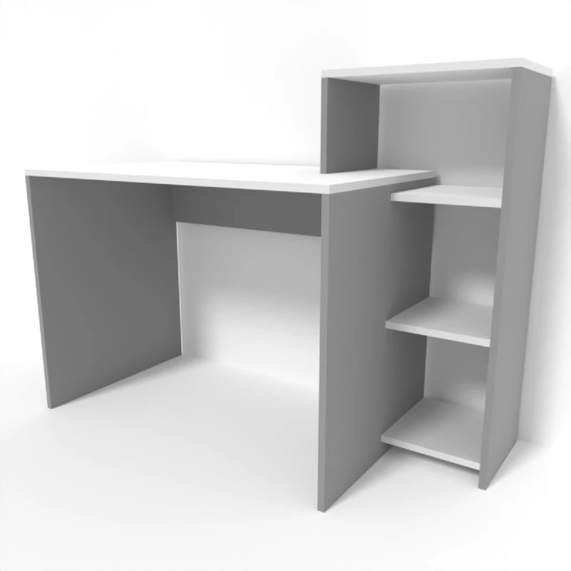 Masa de calculator SP 10954, Alb, Grafit, 110 x 60 x 100 cm