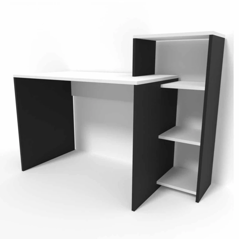 Компьютерный стол SP 10967, Белый, Черный, 130x60x100