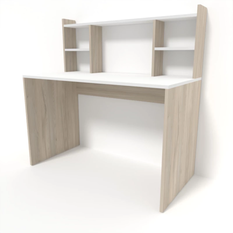 Masa de calculator SP 11019, Stejar deschis, Alb, 140x60x120