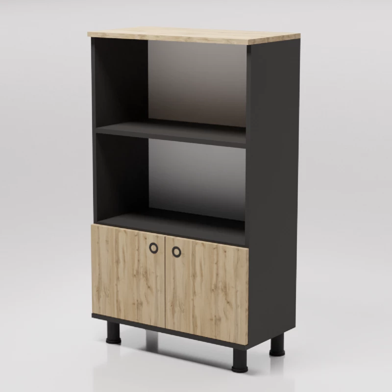 Dulap SP 12406, Negru, Stejar inchis