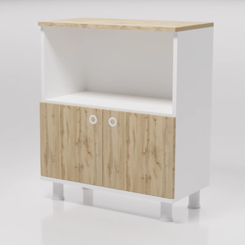 Шкаф SP 12502, Белый, Темный дуб