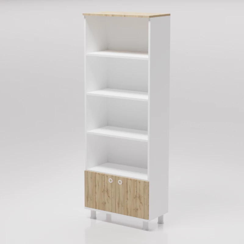 Dulap SP 12702, Alb, Stejar inchis