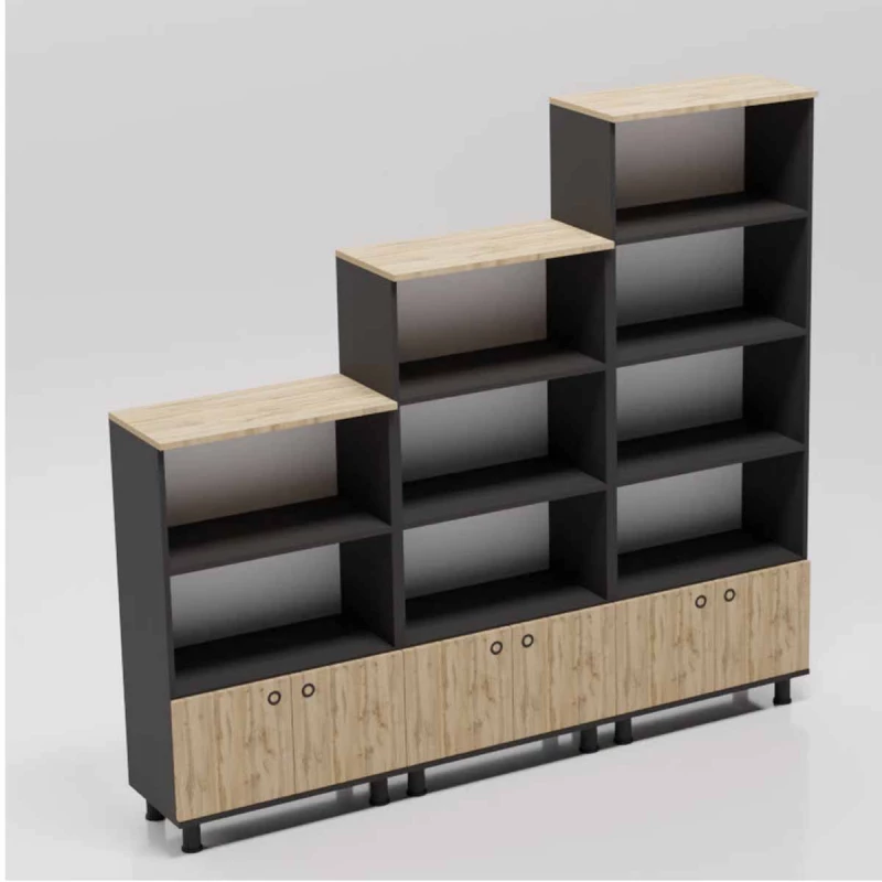 Dulap SP 12806, Negru,Stejar inchis