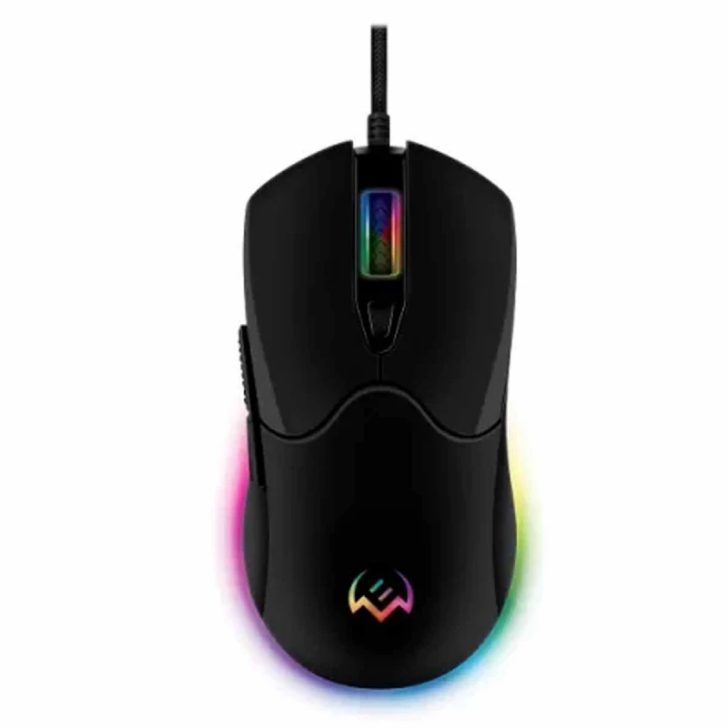 Gaming Mouse SVEN RX-G840, 200-7000 DPI, 6 BUTTONS, 150G, AMBIDEXTROUS, PROGRAMMABLE, BUILT-IN MEMORY, RGB, 1.8M, USB, BLACK