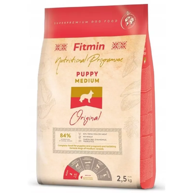 Hrana uscata Fitmin MEDIUM PUPPY, 2.5 kg